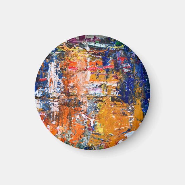 Imã Abstração vívida - Caos de Tintas de Óleo no Pa do (Frente)