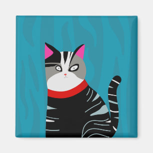 Imã Abstract Cat