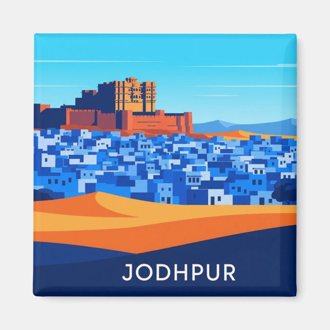 Imã Abstract Jodhpur India Blue houses (Frente)