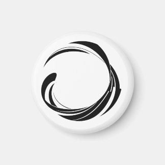 Imã Abstract Swirl Circle Design – curved ring artwork