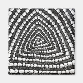 Imã Abstract Triangle Detailed Pen and Ink Shapes 