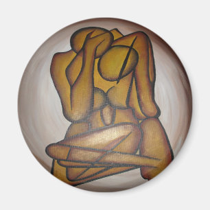 Imã Abstrato Amadurece Arte Contemporânea Em Ochre E N