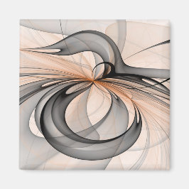 Imã Abstrato Anthracite Cinza Siena Moderna Arte Fract