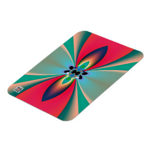 Ímã Abstrato Art Funky Flower
