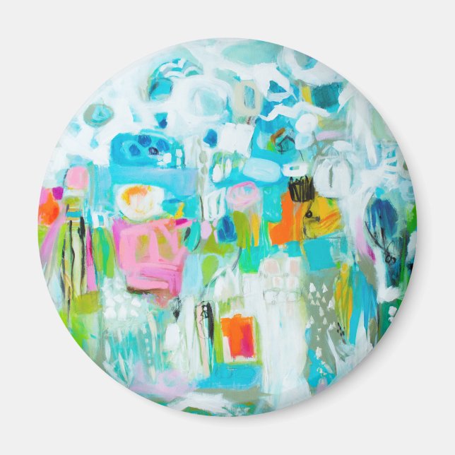 Imã Abstrato azul (Frente)