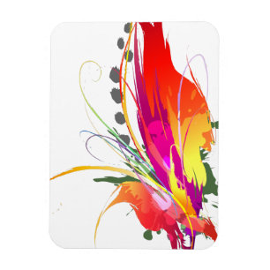 Ímã Abstrato Bird of Paradise Paint Splatters
