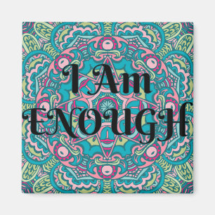 Imã Abstrato Boho Mandala Chega De Afirmação