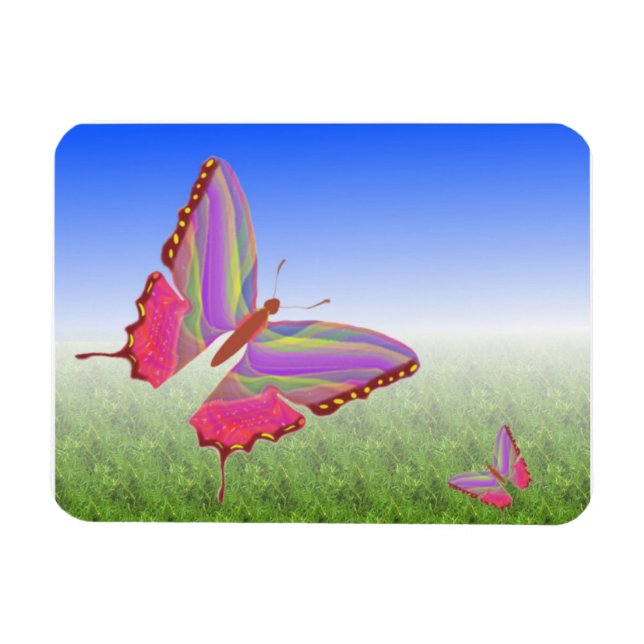 Ímã Abstrato Butterflies Premium Magnet (Horizontal)