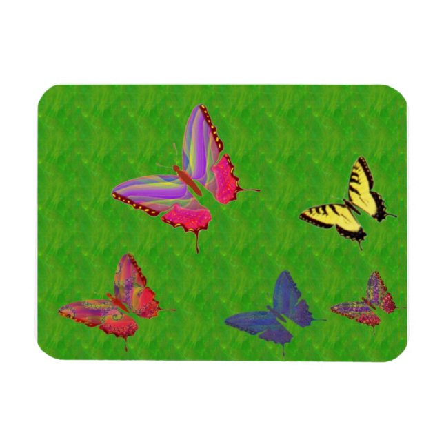 Ímã Abstrato Butterflies Premium Magnet (Horizontal)