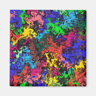 Imã Abstrato Colorida Twirly /