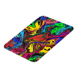 Ímã Abstrato Colorida Twirly / Empurrada /