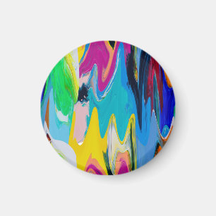 Imã Abstrato colorido, borrão de movimento de aquarela