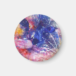 Imã Abstrato Cósmico Cat Dreamscape