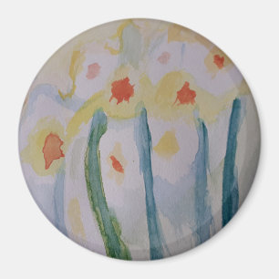 Imã Abstrato Daffodils Magnets
