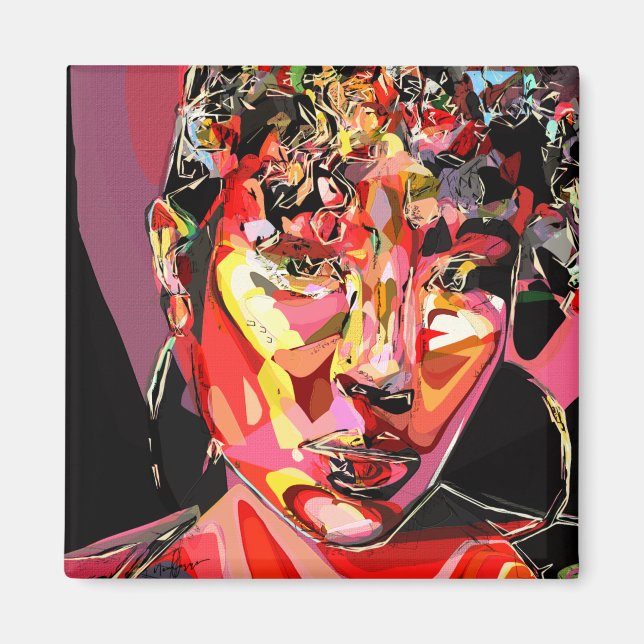 Imã Abstrato de Arte Original (Frente)