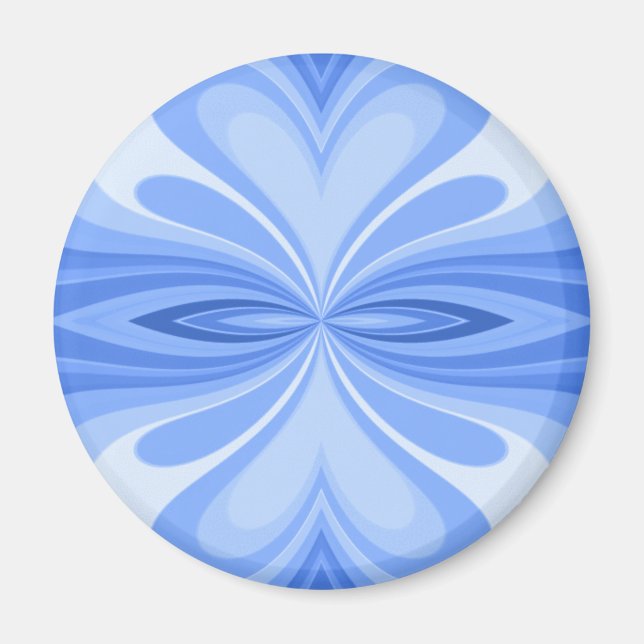 Imã Abstrato de borboleta azul (Frente)