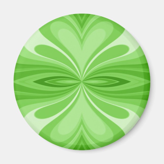 Imã Abstrato de Borboleta Verde (Frente)