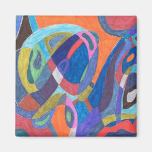 Imã abstrato de "Corrida de Cores"