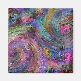 Imã Abstrato de espirais coloridas