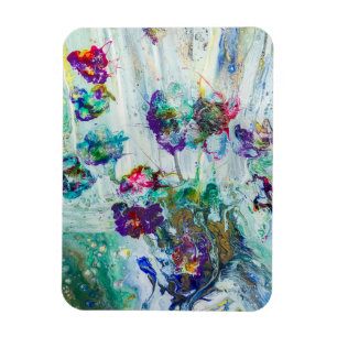 Ímã Abstrato de jardim de beija-flores