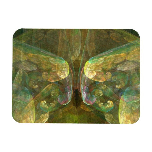 Ímã Abstrato de matéria cerebral colorida (Horizontal)