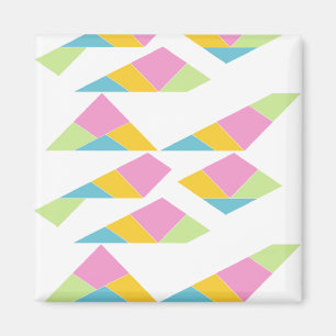 Imã abstrato de multicores em branco