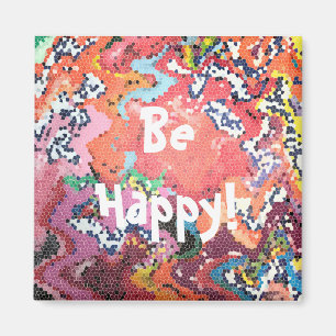 Imã Abstrato de Pastas Rosa Funky