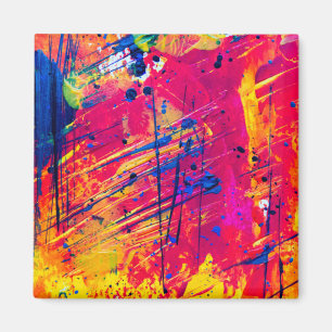 Imã Abstrato de pintura colorida brilhante