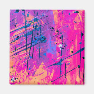 Imã Abstrato de pintura de sol de verão