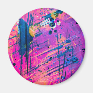 Imã Abstrato de pintura de sol de verão