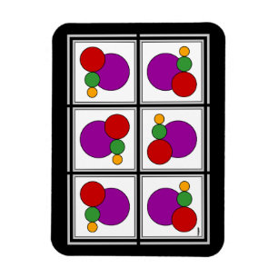Ímã Abstrato de quadrados e círculos