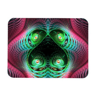 Ímã Abstrato de quatro olhos coloridos