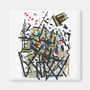 Imã Abstrato em fita e formas alfabéticas 1