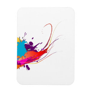 Ímã Abstrato Exotic Butterfly Paint Splatters