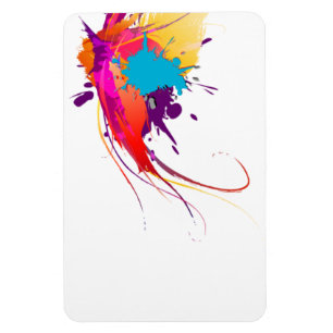 Ímã Abstrato Exotic Butterfly Paint Splatters