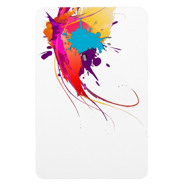 Ímã Abstrato Exotic Butterfly Paint Splatters (Vertical)