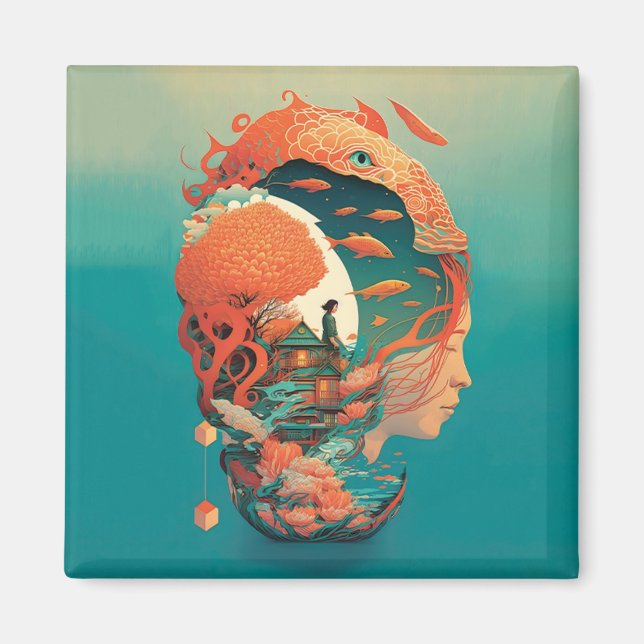 Imã Abstrato Fantasias Mundo de Objetos Impossíveis (Frente)