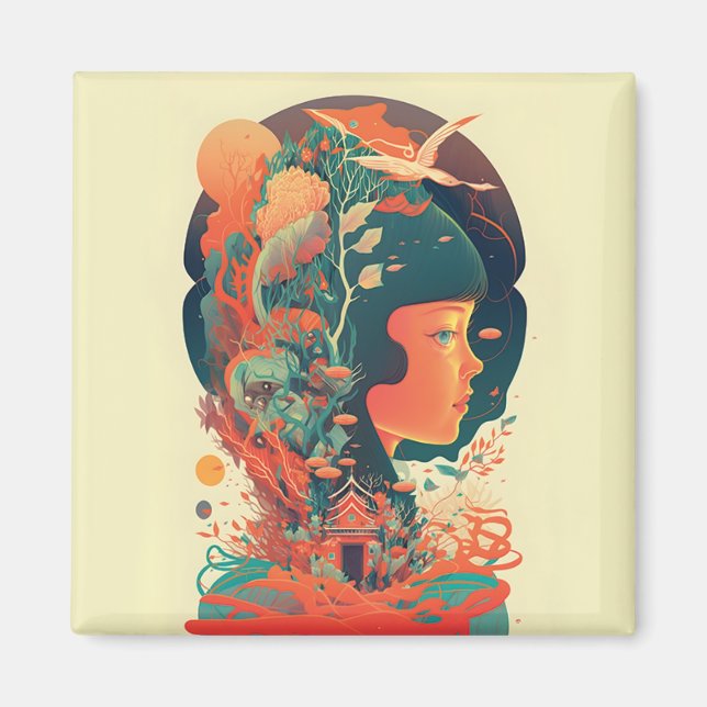 Imã Abstrato Fantasias Mundo de Objetos Impossíveis (Frente)