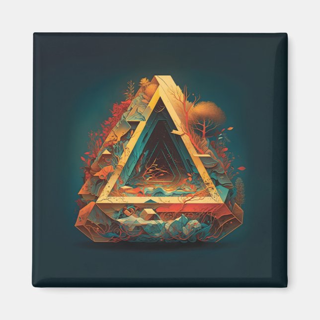 Imã Abstrato Fantasias Mundo de Objetos Impossíveis (Frente)