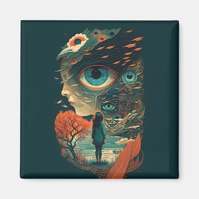 Imã Abstrato Fantasias Mundo de Objetos Impossíveis (Frente)