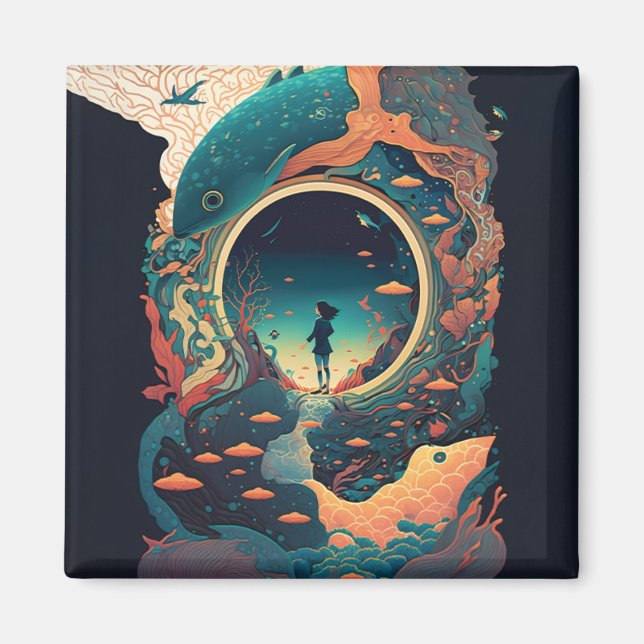 Imã Abstrato Fantasias Mundo de Objetos Impossíveis (Frente)