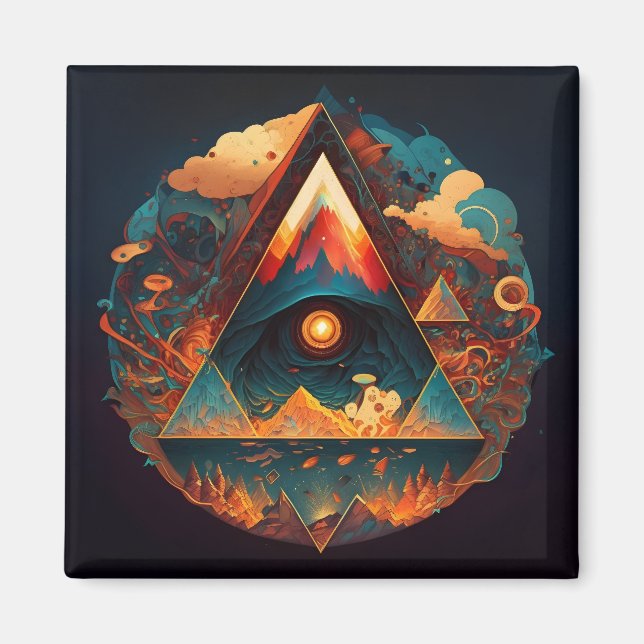 Imã Abstrato Fantasias Mundo de Objetos Impossíveis (Frente)