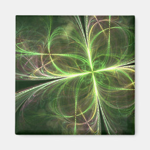 Imã Abstrato Fantasy Four Deixa o Green Clover