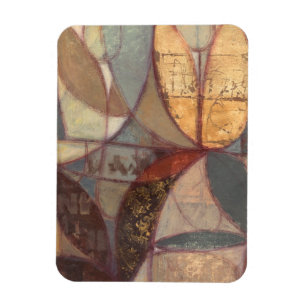 Ímã Abstrato Floral Leaf Painting de Norman Wyatt