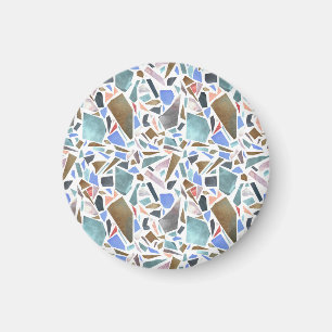 Imã Abstrato: fundo branco desenhado à mão.