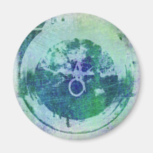 Imã Abstrato Grunge Ring n Star Magnet
