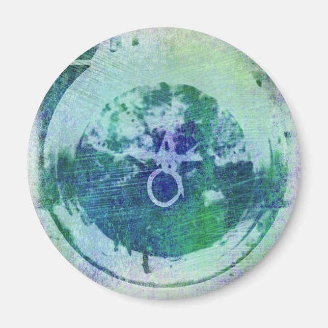 Imã Abstrato Grunge Ring n Star Magnet (Frente)