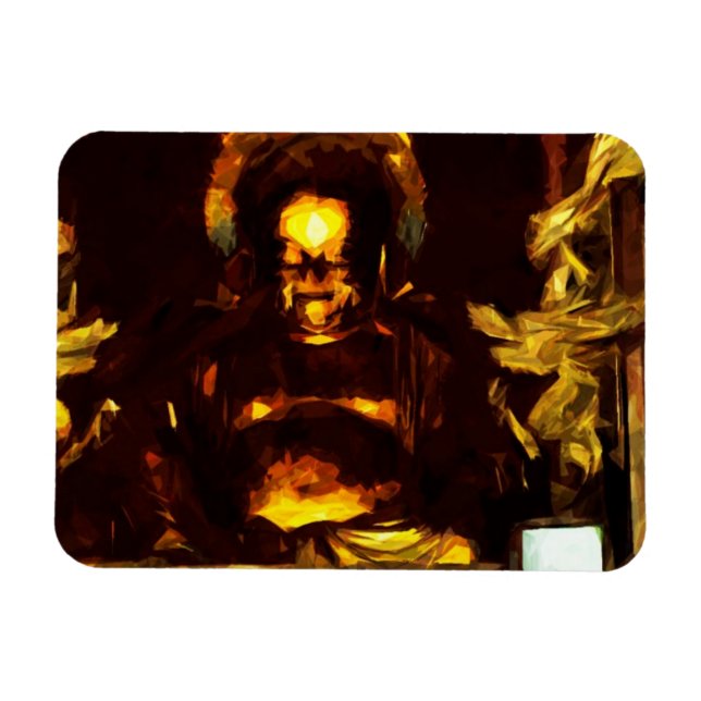 Ímã Abstrato-Impressionismo do Japão ouro Buda Kioto (Horizontal)