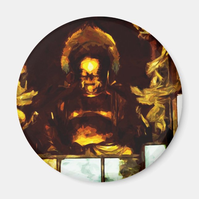 Imã Abstrato-Impressionismo do Japão ouro Buda Kioto (Frente)