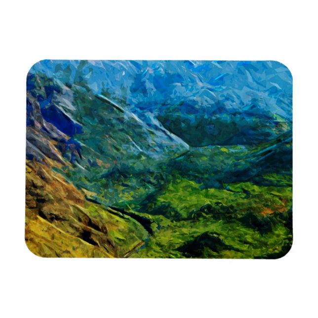 Ímã Abstrato Impressionista de Waimea Canyon (Horizontal)
